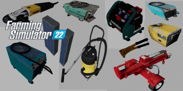 FS22 - Pack 1 Objects Garage V1.0