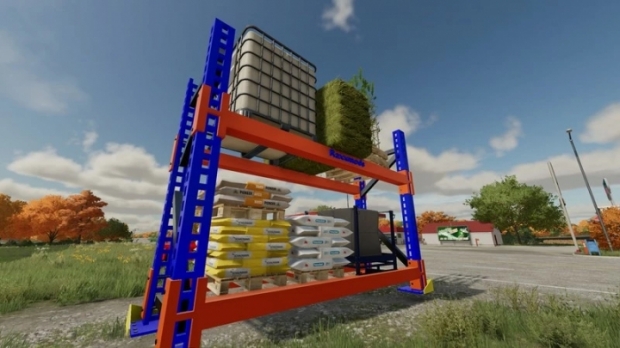 FS22 - Placeable Palletshelf V1.0