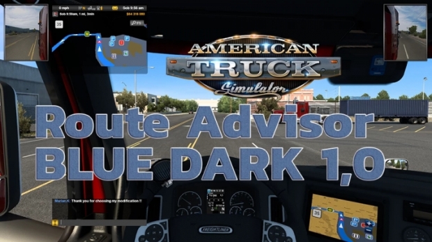 ATS - Route Advisor Blue Dark V1.0 (1.42.x)