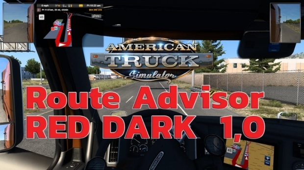 ETS2 - Route Advisor Red Dark V1.0 (1.42.x)