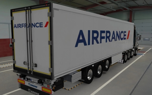 ETS2 - SCS Trailer Krone Cool Liner Air France 1.0 Skin (1.43.x)