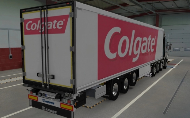 ETS2 - SCS Trailer Krone Cool Liner Colgate 2.0 Skin (1.43.x)