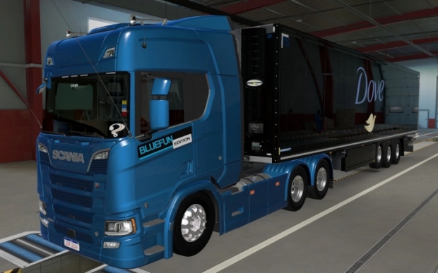 ETS2 - SCS Trailer Krone Cool Liner Dove 2.0 Skin (1.43.x)