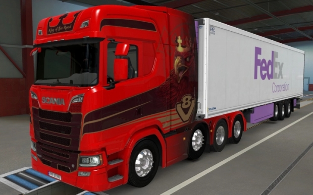 ETS2 - SCS Trailer Krone Cool Liner Fedex Corporation 1.0 Skin (1.43.x)