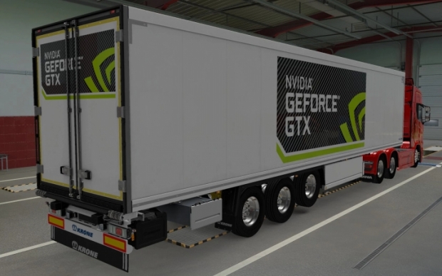 ETS2 - SCS Trailer Krone Cool Liner Nvidia Geforce Skin (1.42.x)