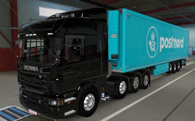 ETS2 - SCS Trailer Krone Cool Liner Postnord 1.0 Skin (1.43.x)