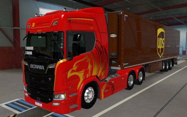 ETS2 - SCS Trailer Krone Cool Liner UPS Skin (1.42.x) | Euro Truck ...