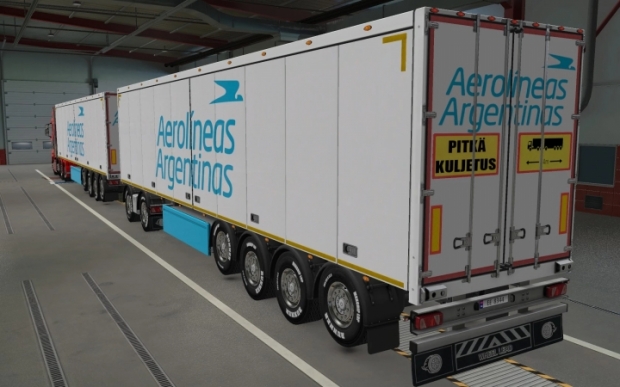 ETS2 - SCS Trailers Aerolineas Argentina Skin (1.43.x)