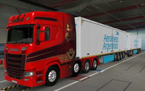 ETS2 - SCS Trailers Aerolineas Argentina Skin (1.43.x) | Euro Truck ...