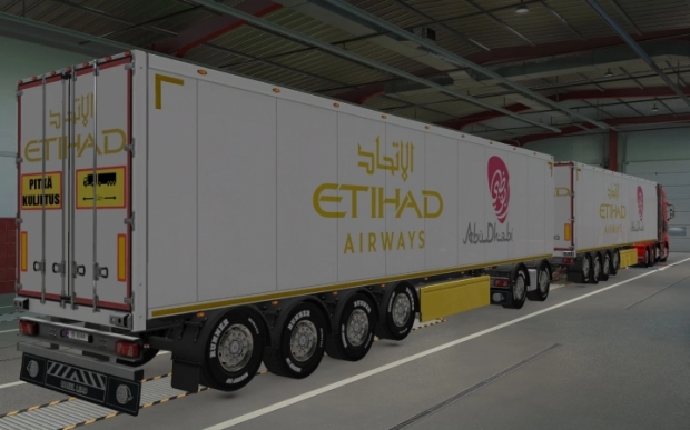 ETS2 - SCS Trailers Etihad Airways Skin (1.43.x)