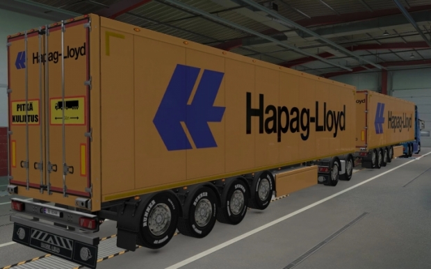 ETS2 - SCS Trailers Hapag Lloyd Orange Skin (1.43.x)