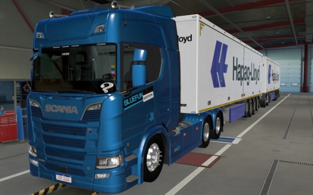ETS2 - SCS Trailers Hapag Lloyd White Skin (1.43.x)
