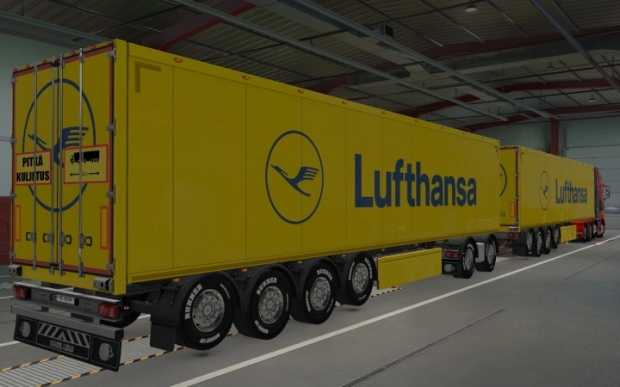ETS2 - SCS Trailers Lufthansa 2.0 Skin (1.43.x)