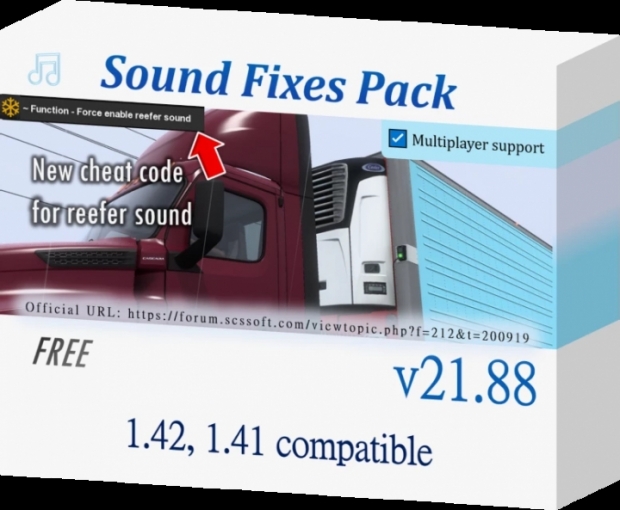 ETS2 - Sound Fixes Pack V21.88 (1.42.x)