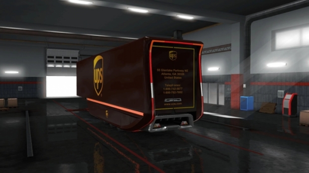 ETS2 - UPS Skin for MB Aerodynamic Trailer (1.42.x)