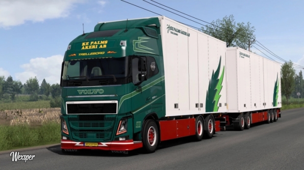 ETS2 - Volvo FH16 2012 KE Palms Akeri AB SkinPack V1.0 (1.43.x)
