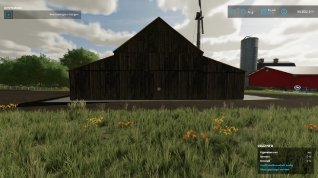 FS22 - Wooden Barn in White, Red, Brown or Blue V1.0