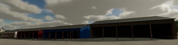 FS22 - Wooden Shed (Red, Blue, White and Brown) V1.0