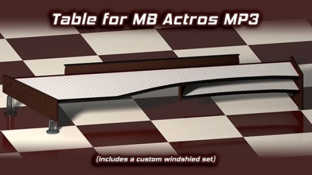 ETS2 - Actros MP3 Table & Wind-Shield Set (1.43.x)
