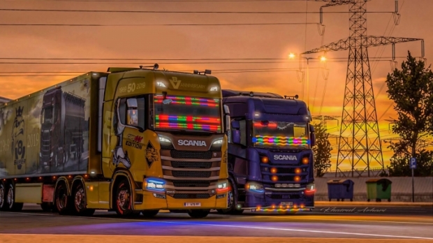 ETS2 - All SCS Trucks Led Accessories V1.9 (1.43.x)