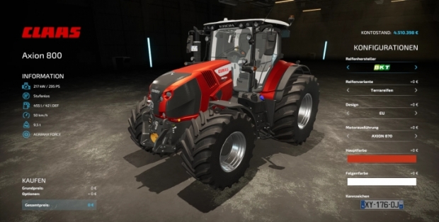FS22 - Claas Axion 800 V1.0
