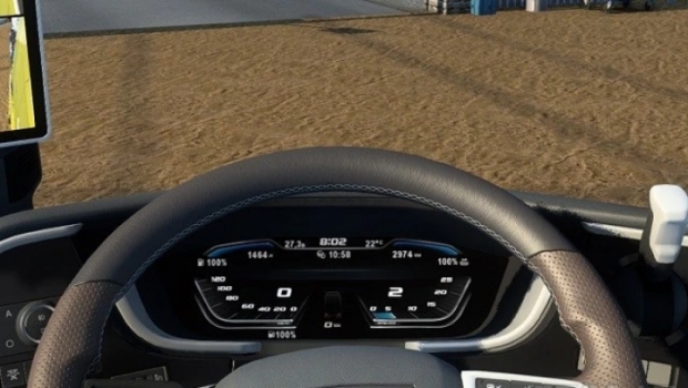 ETS2 - Daf XG Fixed Custom Digital Dashboad V1.1 (1.43.x)