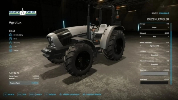 FS22 - Deutz Fahr Agrolux V1.0