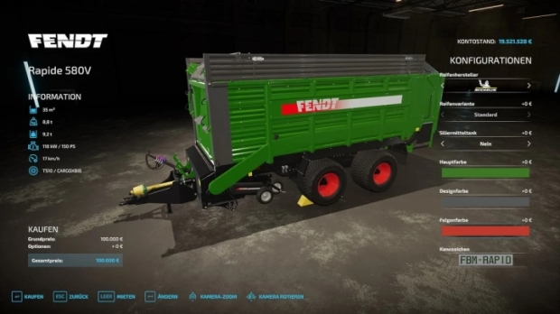 FS22 - Fendt Rapide 580 V1.0.0.1