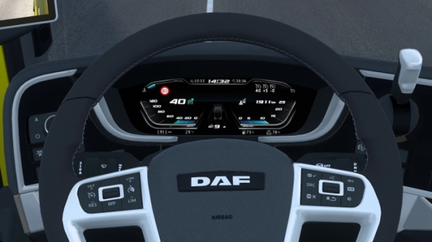 ETS2 - Fix High Quality Dashboard - DAF XG & XG+ [Version with Speed Limiter] V2.1.2 (1.43.x)