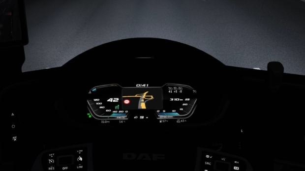 ETS2 - Fix High Quality Dashboard - DAF XG & XG+ [with GPS Included] V2.2.1 (1.43.x)