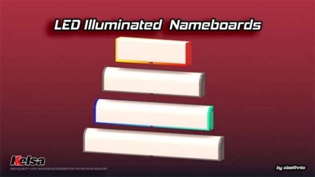 ETS2 - Kelsa Led Illuminated Nameboards (1.43.x)