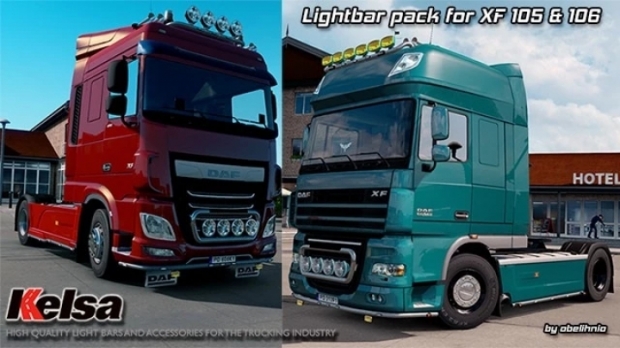 ETS2 - Kelsa Lightbars for DAF XF 105 & 106 (1.43.x)