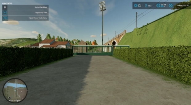 FS22 - Large Green Sliding Electric Fence V1.0