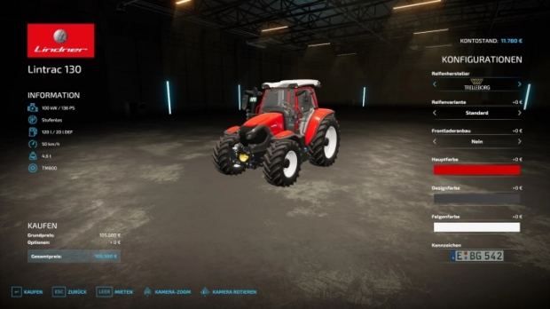 FS22 - Lindner Lintrac 130 V2.0