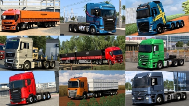 ETS2 - Pack with More Than 10 BR Style Trucks (1.43.x)