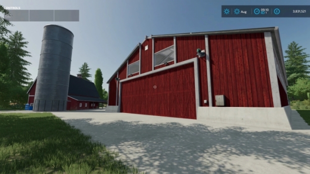 FS22 - Placeable Vehicle Shed Large V1.0