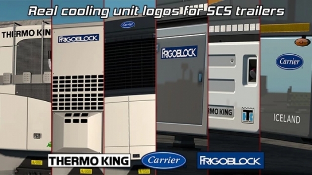 ETS2 - Real Cooling Unit Logos for SCS Trailers (1.43.x)