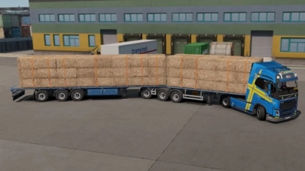ETS2 - SCS Flatbed B-Double V1.4 (1.43.x)
