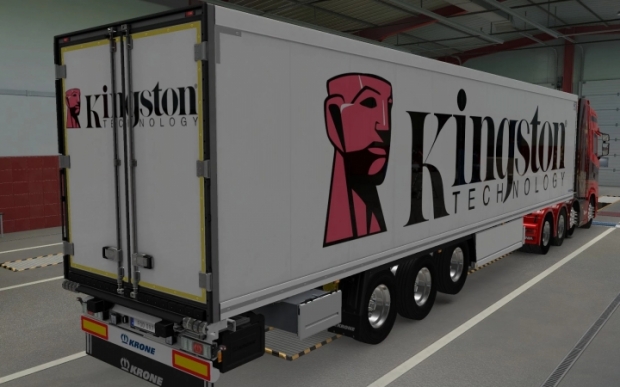 ETS2 - SCS Trailer Krone Cool Liner Kingston Technology Skin V1.0 (1.43.x)