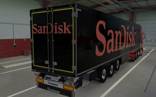 ETS2 - SCS Trailer Krone Cool Liner Sandisk 2.0 Skin (1.43.x)
