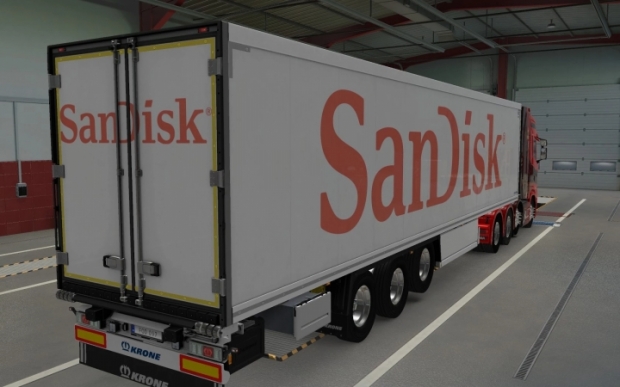 ETS2 - SCS Trailer Krone Cool Liner Sandisk Skin V1.0 (1.43.x)