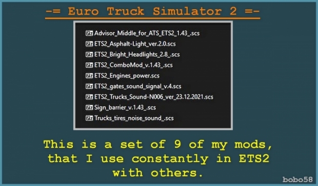 ETS2 - Set of 9 Mods (1.43.x)