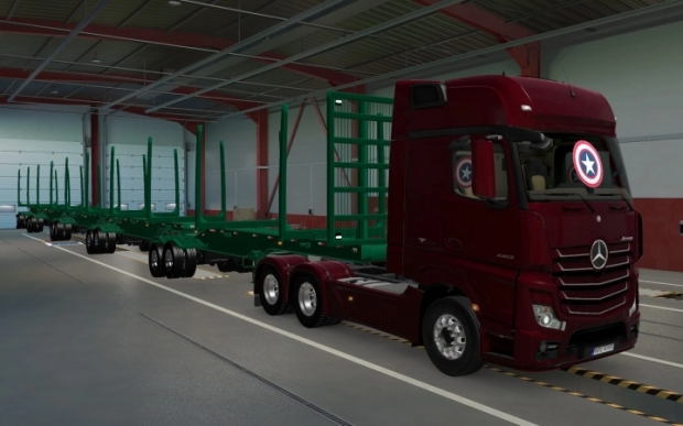ETS2 - Sticker Glass Capitao America (1.43.x)