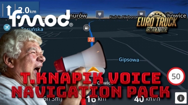 ETS2 - T.Knapik Voice Navigation Pack V3.2 (1.43.x)