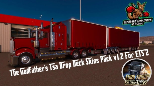 ETS2 - TSA Drop Deck Trailer Skins Pack V1.2 (1.43.x)
