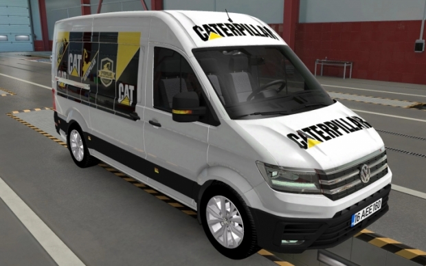 ETS2 - Volkswagen Crafter Caterpillar Skin V2.0 (1.43.x)