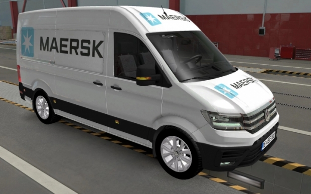 ETS2 - Volkswagen Crafter Maersk Skin V1.0 (1.43.x)