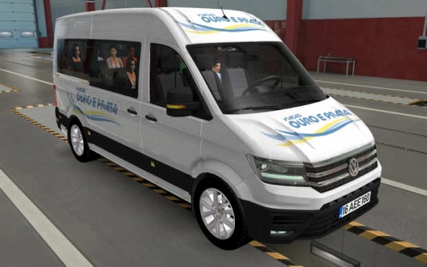 ETS2 - Volkswagen Crafter Viacao Ouro E Prata Skin (1.43.x)
