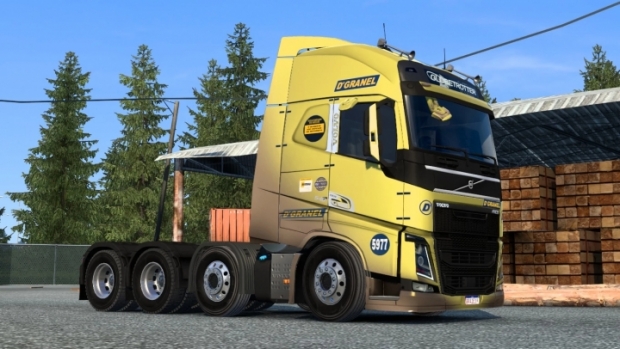ETS2 - Volvo FH16 D Granel Pintavel Skin V1.0 (1.43.x)