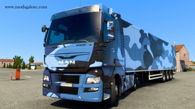 ETS2 - Blue Camouflage Combo Skin Pack (1.43.x)